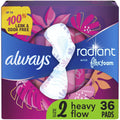 Always Radiant FlexFoam Pads, Size 2 Heavy Flow 3 Packs of 36