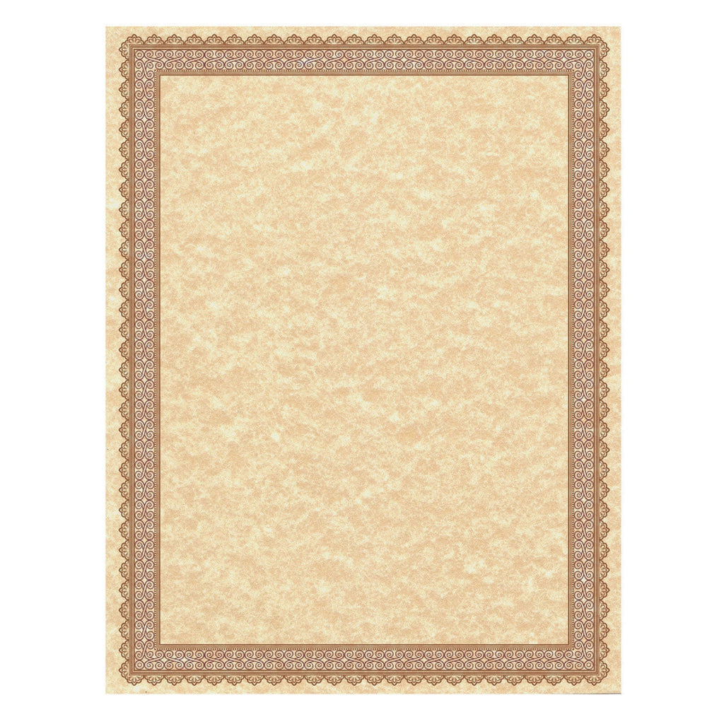 Southworth Parchment Certificates, Vintage, 8.5 x 11, Copper with Burgundy/Gold Foil Border, 50/Pack
