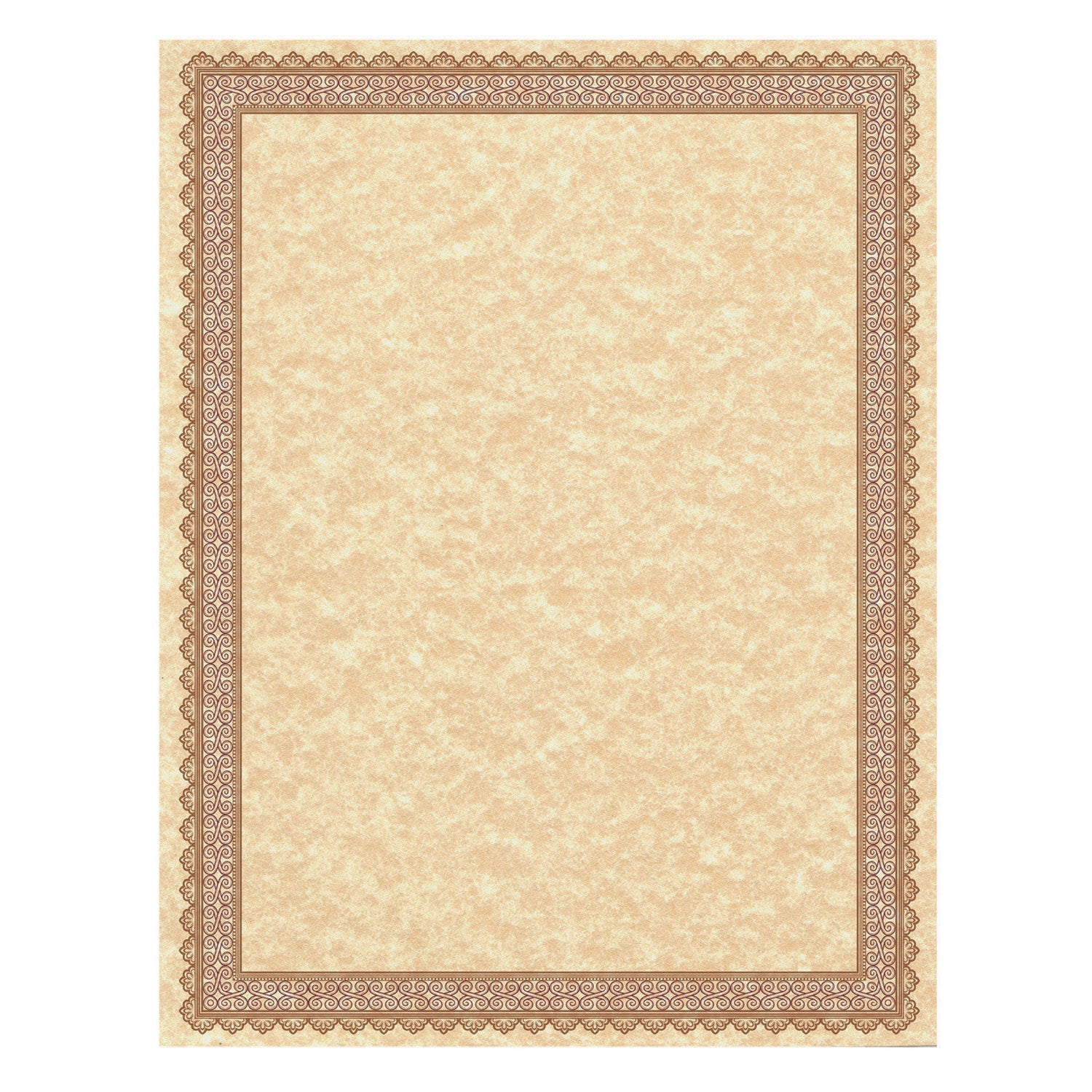 Southworth Parchment Certificates, Vintage, 8.5 x 11, Copper with Burgundy/Gold Foil Border, 50/Pack
