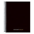 TOPS Docket Gold Planner, 1 Subject, Narrow Rule, Black Cover, 8.5 x 6.75, 70 Sheets
