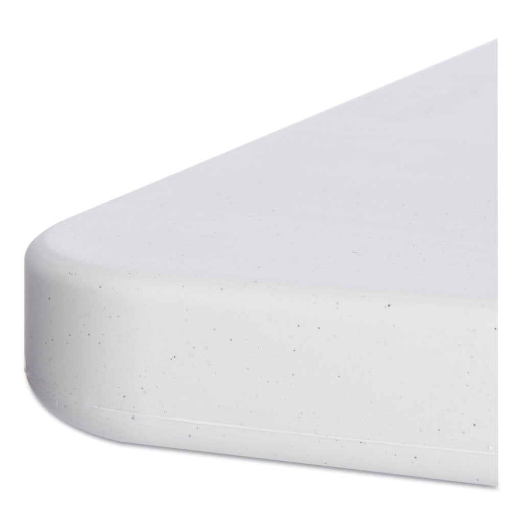 Alera Resin Rectangular Folding Table, Square Edge, 96w x 30d x 29h, Platinum