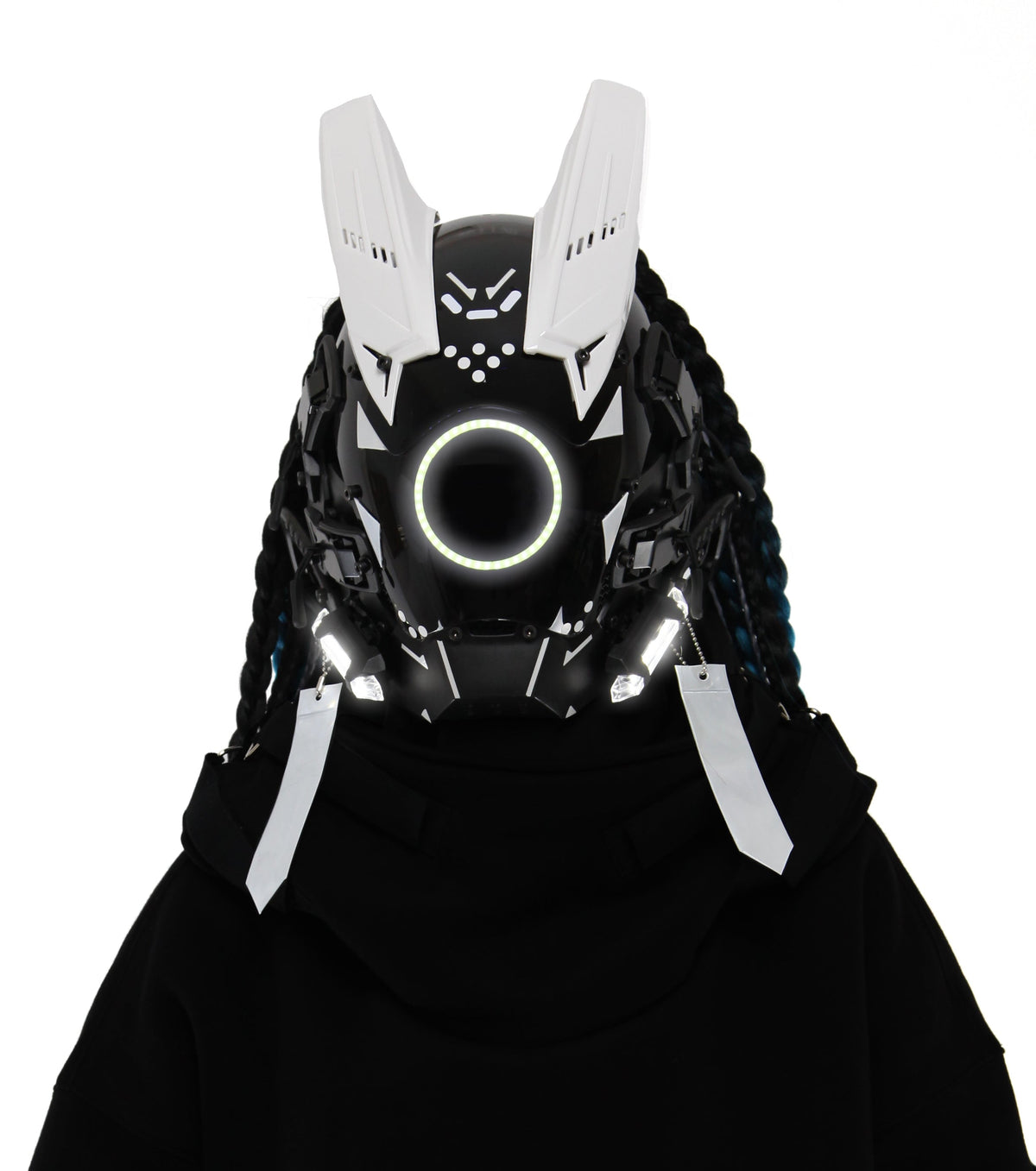 D-Ci White Tech Mask (With Braids)