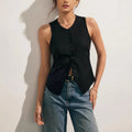 Womens Fashion Casual Sleeveless Slim-fit Vest