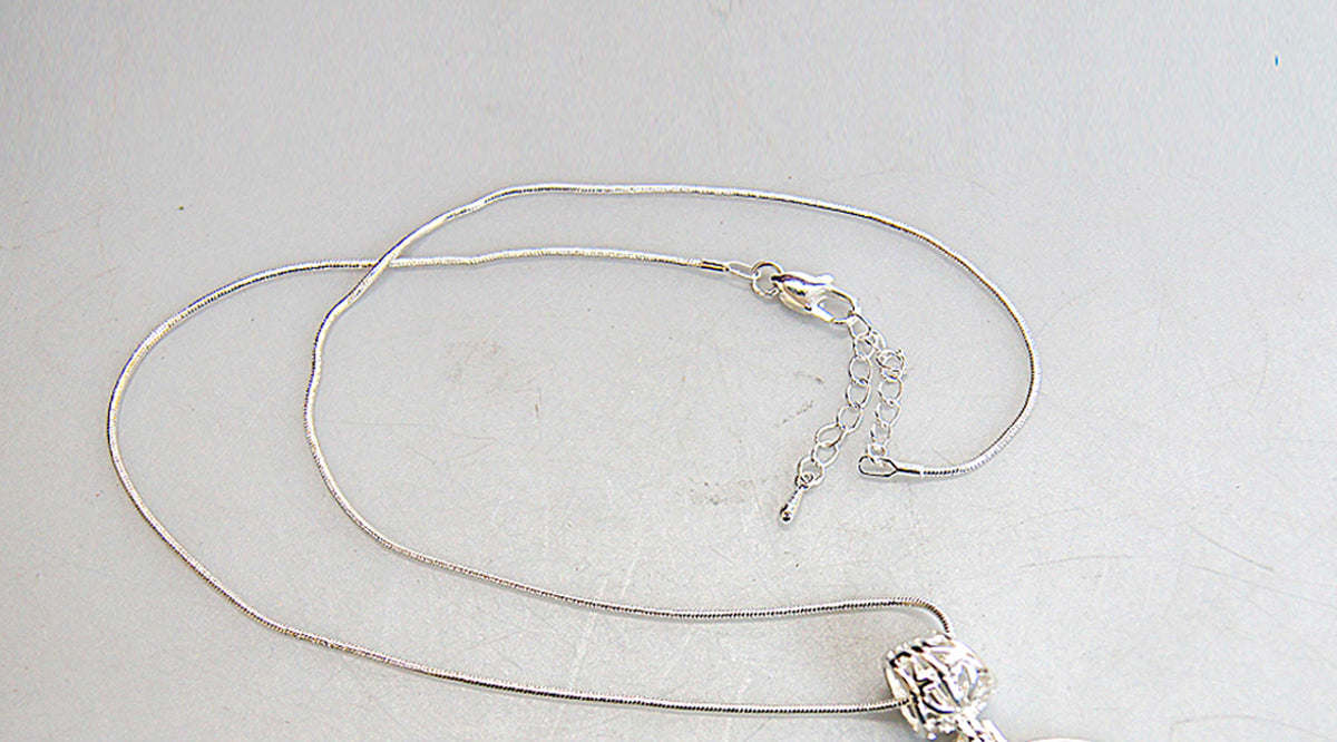 Maria Magdalena Necklace - Silver Plated Religious Jewelry With Gold Plated Pendant - Christian Sacred Icon - Inspirational Icon Decor - 43014-2R