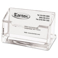 Kantek Acrylic Business Card Holder, Holds 80 Cards, 4 x 1.88 x 2, Clear