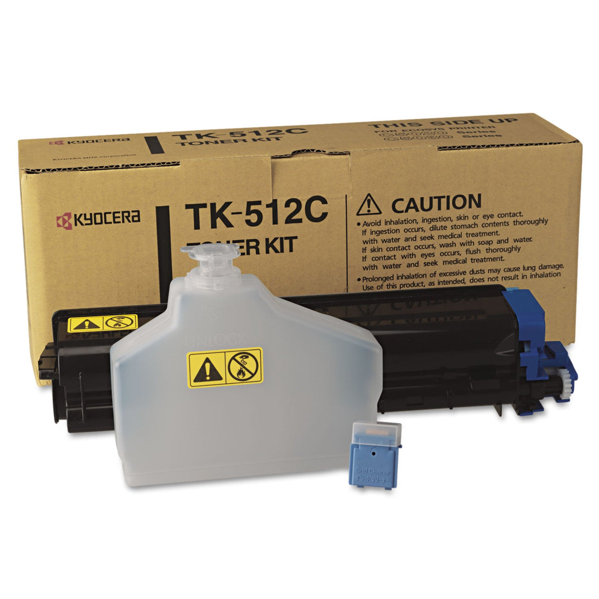 Kyocera TK512C Toner, 8,000 Page-Yield, Cyan