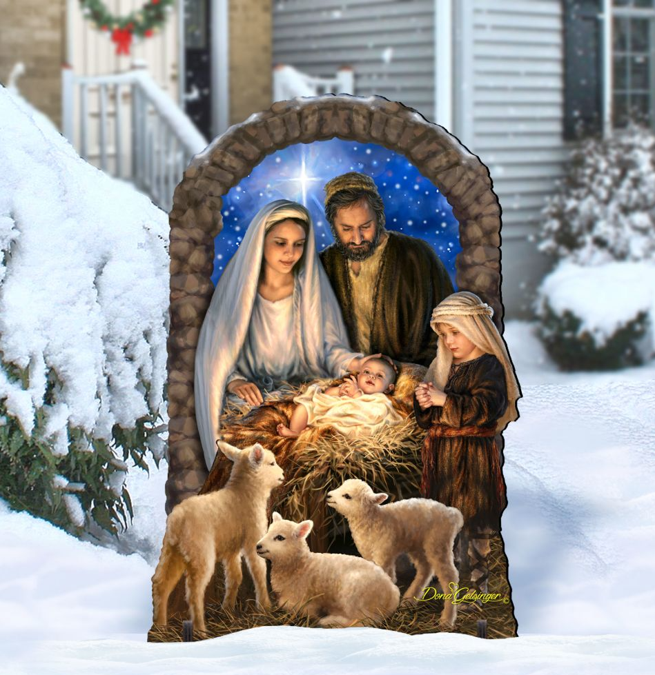 Miracle Nativity Outdoor Decor by D. Gelsinger - Nativity Holiday Decor - 8461042-1F-1201