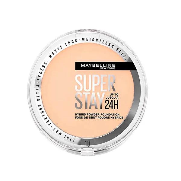 Maybelline Superstay 24H Hybrid Powder Foundation - Long-Lasting Matte Finish, Vegan Makeup