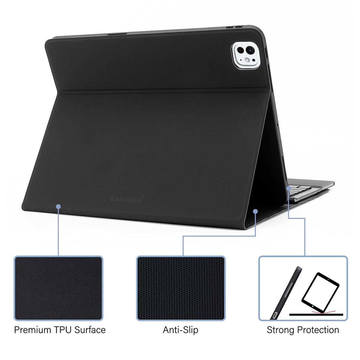 iPad Pro 11-inch (M4 2024 / M5 2025) Keyboard Case - Folio Design, Built-in Touchpad | Navigate Series
