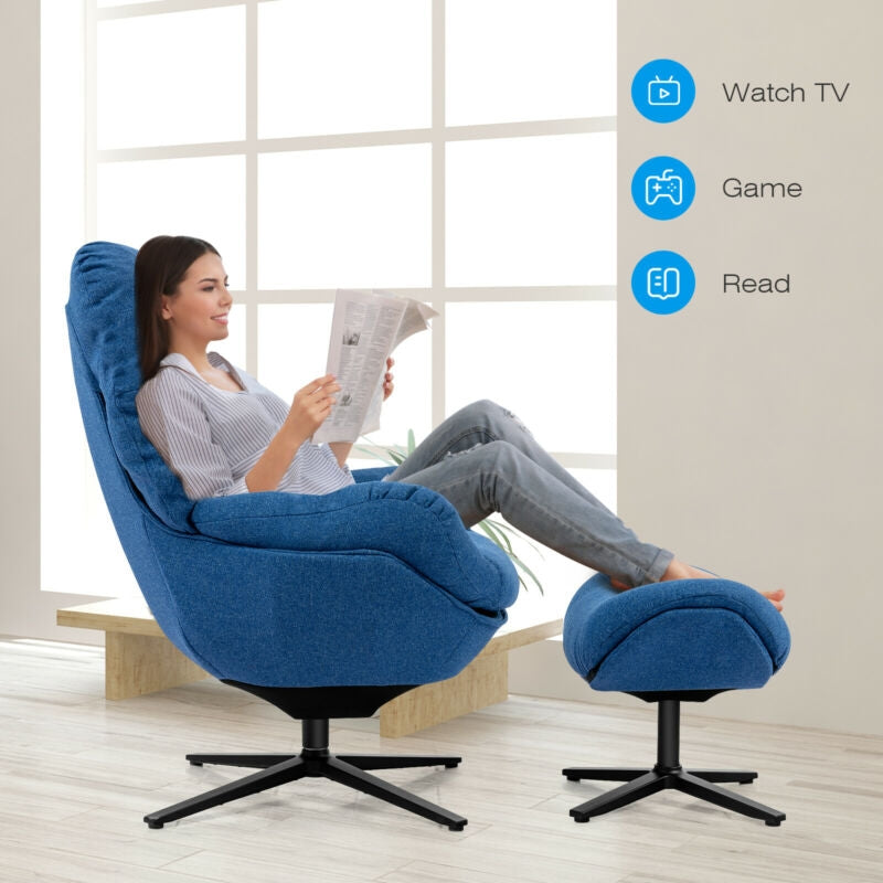Criss Cross Chair on Wheels with Flip-up Arms Adjustable Height