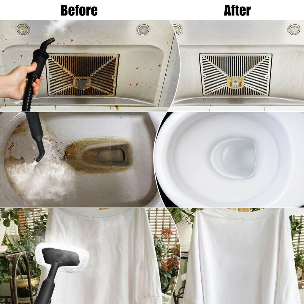 1400W Multipurpose Pressurized Steam Cleaner With 17 Pieces Accessories