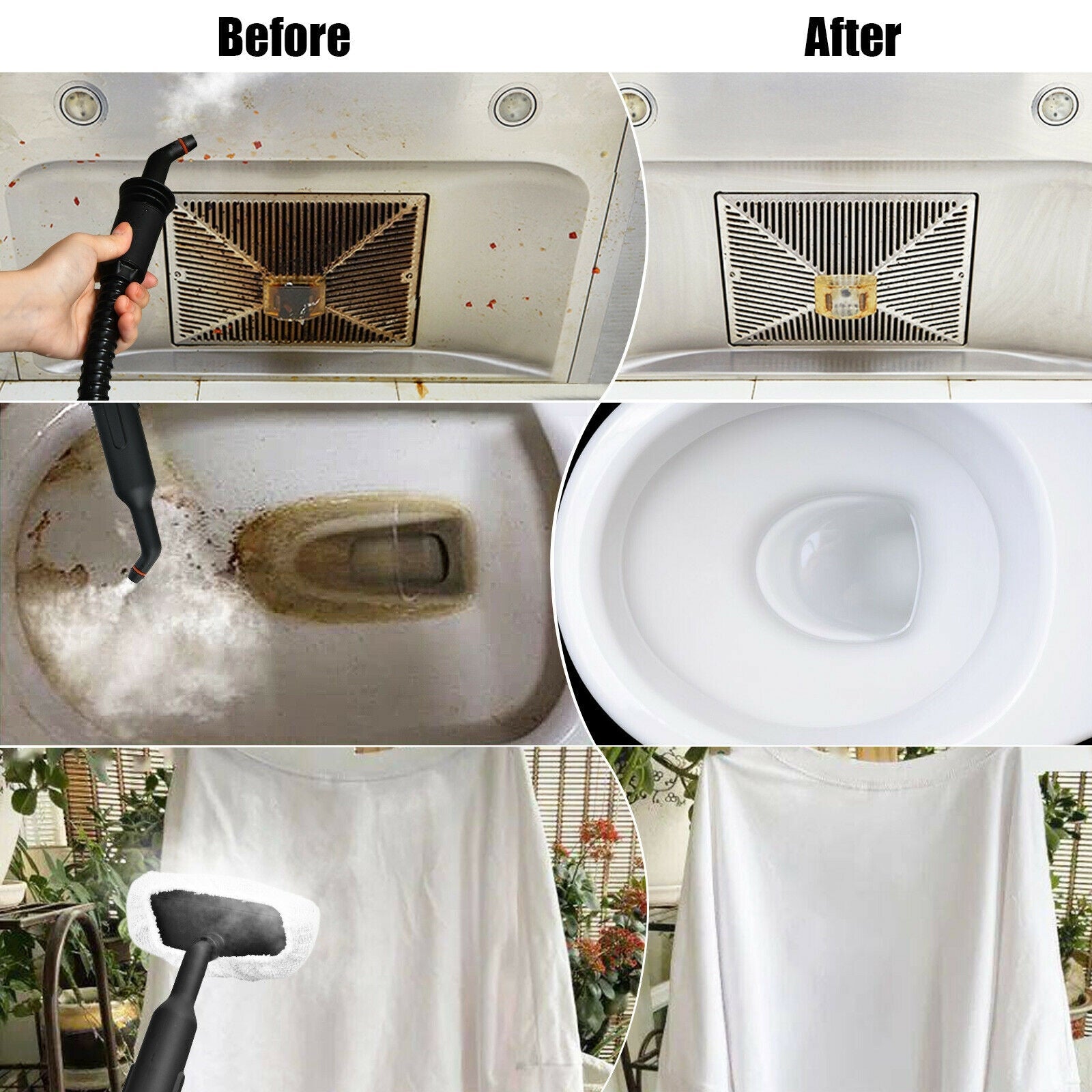 1400W Multipurpose Pressurized Steam Cleaner With 17 Pieces Accessories