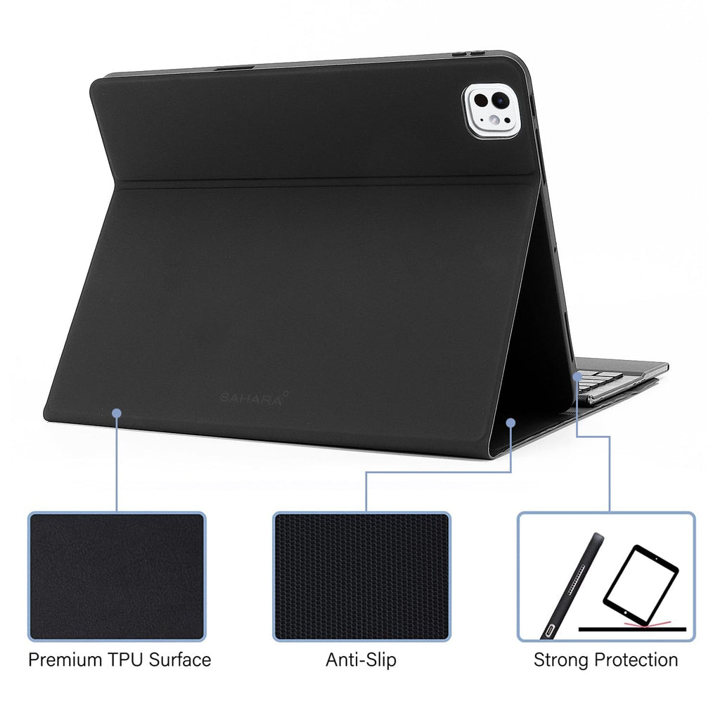 iPad Pro 13-inch (M4 2024 / M5 2025) Keyboard Case - Folio Design, Built-In Touchpad | Navigate Series