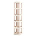 5-Tier Foldable Rotating Bookshelf 360¬∞ Spinning Bookcase with Swivel Base-White