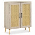 5-Tier Rattan Shoe Cabinewith 3 Removable Shelves