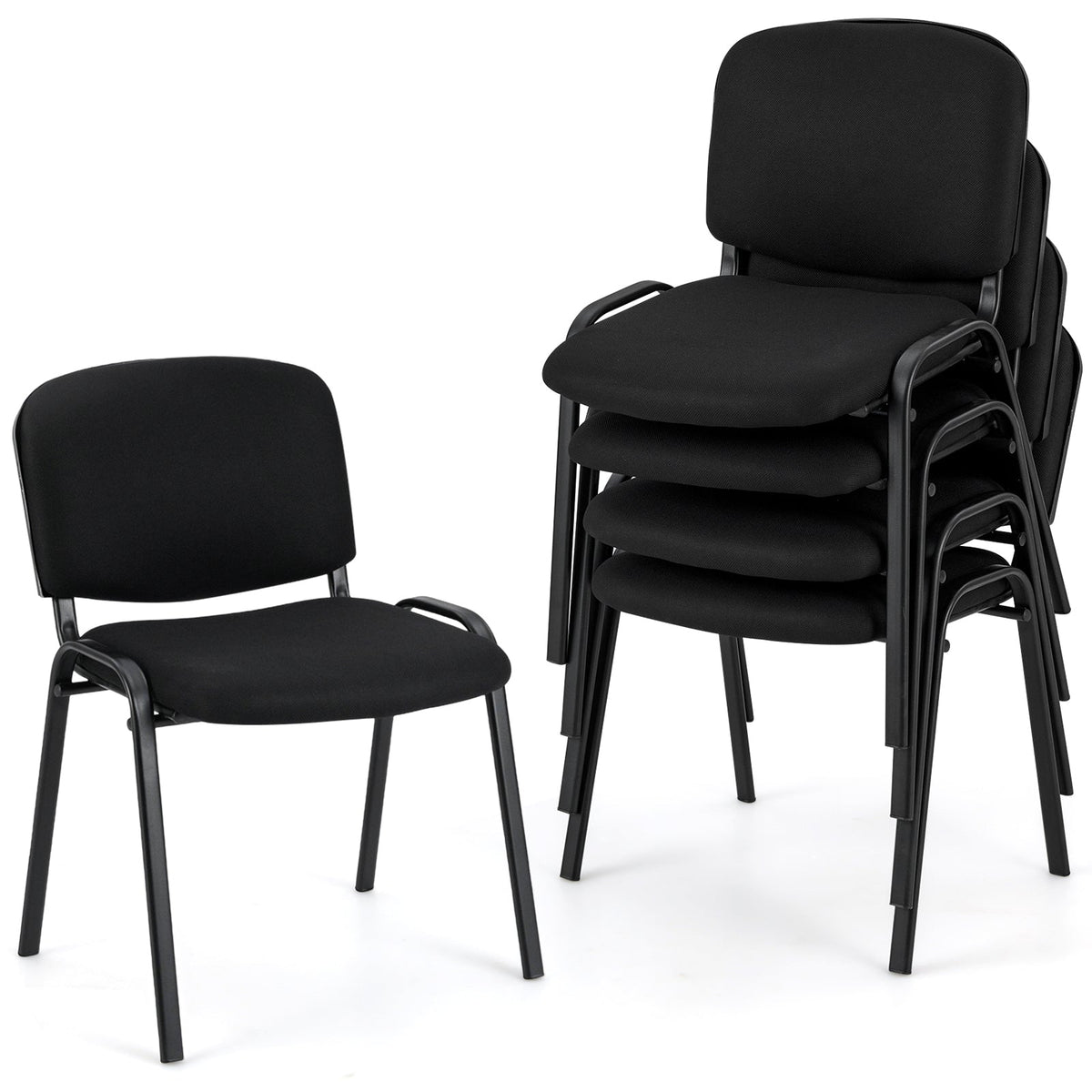Office Chair with Metal Frame and Padded Cushions for Conference Room