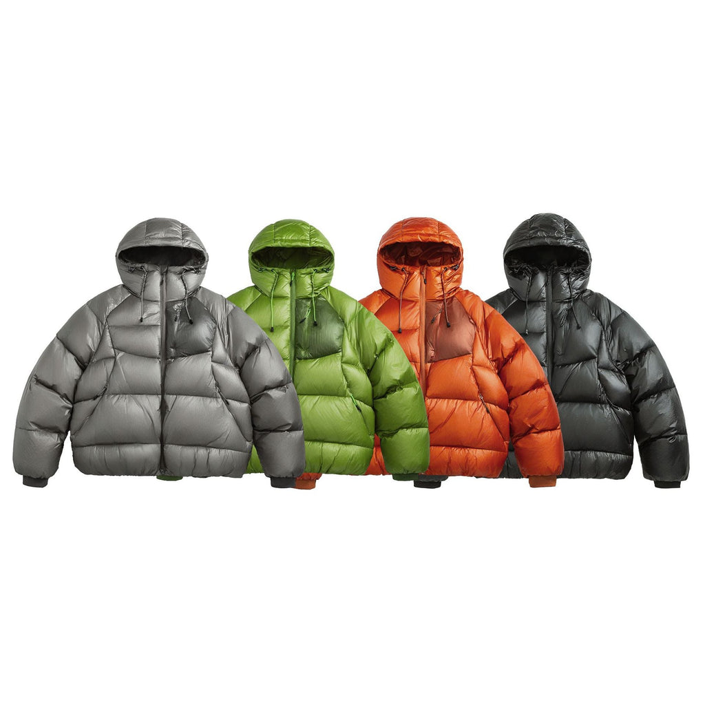 Water-repellent Quilted Hooded Insulated Down Jacket