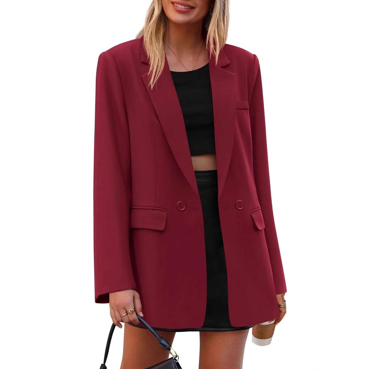 Casual Relaxed-fit Figure-flattering Versatile Commuter Blazer For Women