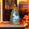 Halloween Scarecrow Freestanding Outdoor Décor – Handcrafted Wooden Yard Display by G. DeBrekht – 8652835F