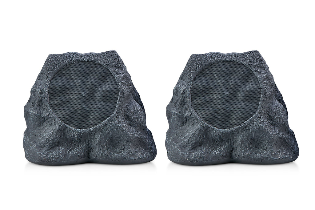 SoundPro 1-Pair Bluetooth Multi-Link Solar Rechargeable Wireless Rock Speakers