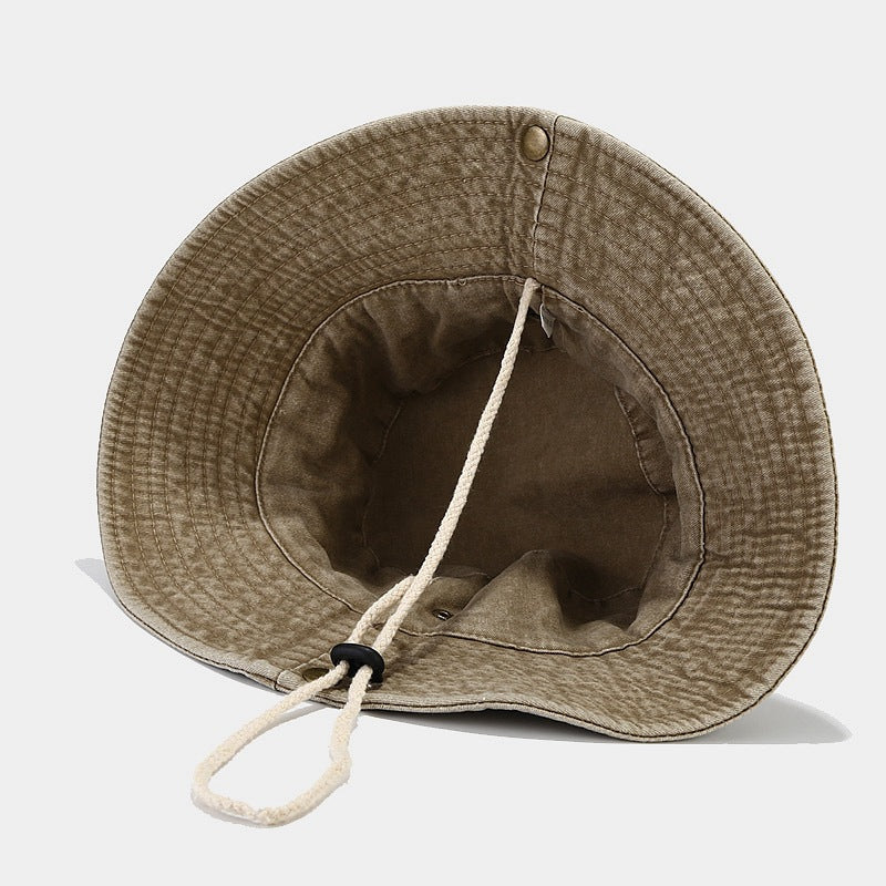 Spring And Summer New Patchwork Big Brim Washed Old Fishing Alpine Cap