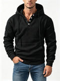 Mens Retro Long-Sleeve Hoodie Top