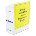 Charles Leonard VariCap Expandable Binder, 2 Posts, 6" Capacity, 11 x 8.5, White