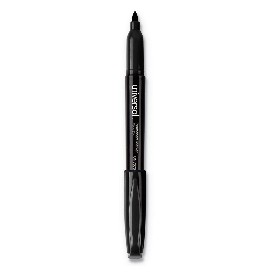 Universal Pen-Style Permanent Marker Value Pack, Fine Bullet Tip, Black, 60/Pack