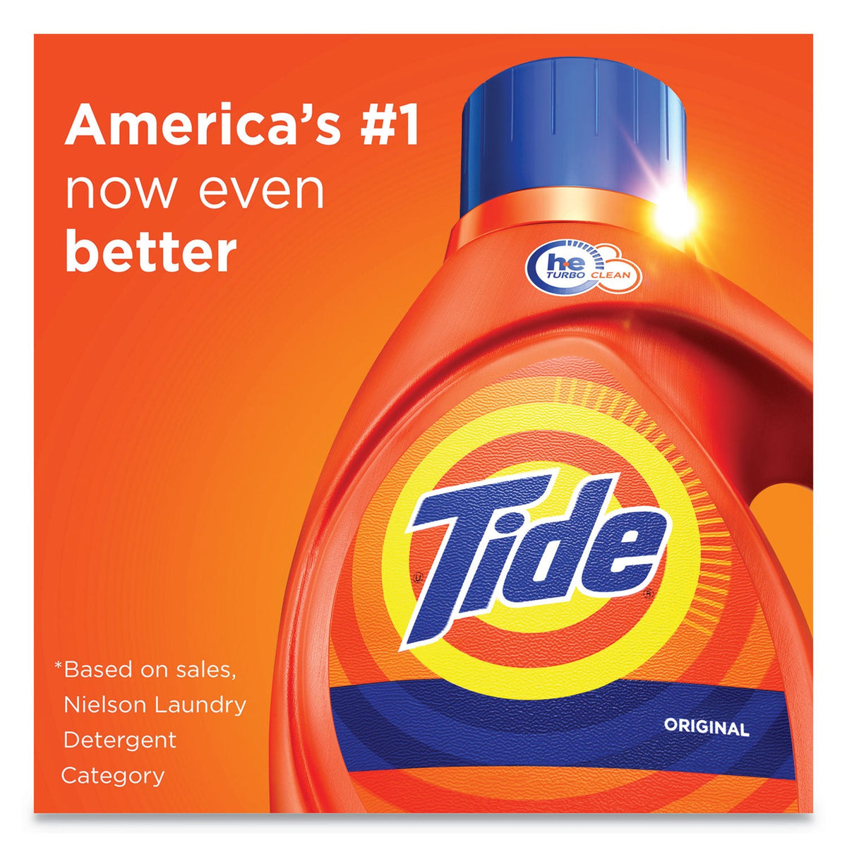 Tide Liquid Tide Laundry Detergent, 32 Loads, 46 oz Bottle, 6/Carton