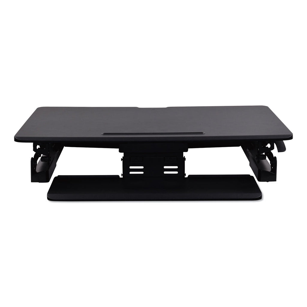 Alera AdaptivErgo Two-Tier Sit-Stand Lifting Workstation, 35.12" x 31.1" x 5.91" to 19.69", Black