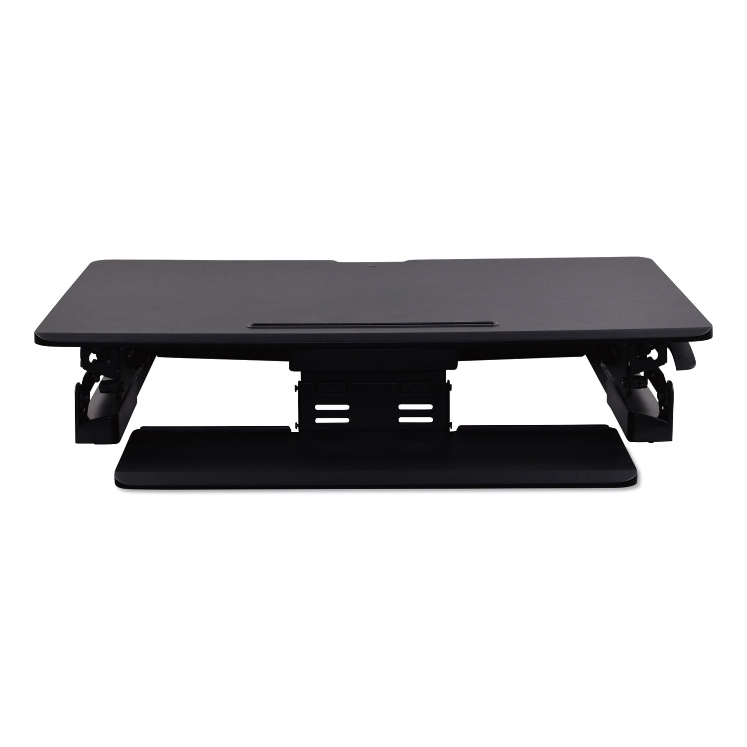 Alera AdaptivErgo Two-Tier Sit-Stand Lifting Workstation, 35.12" x 31.1" x 5.91" to 19.69", Black