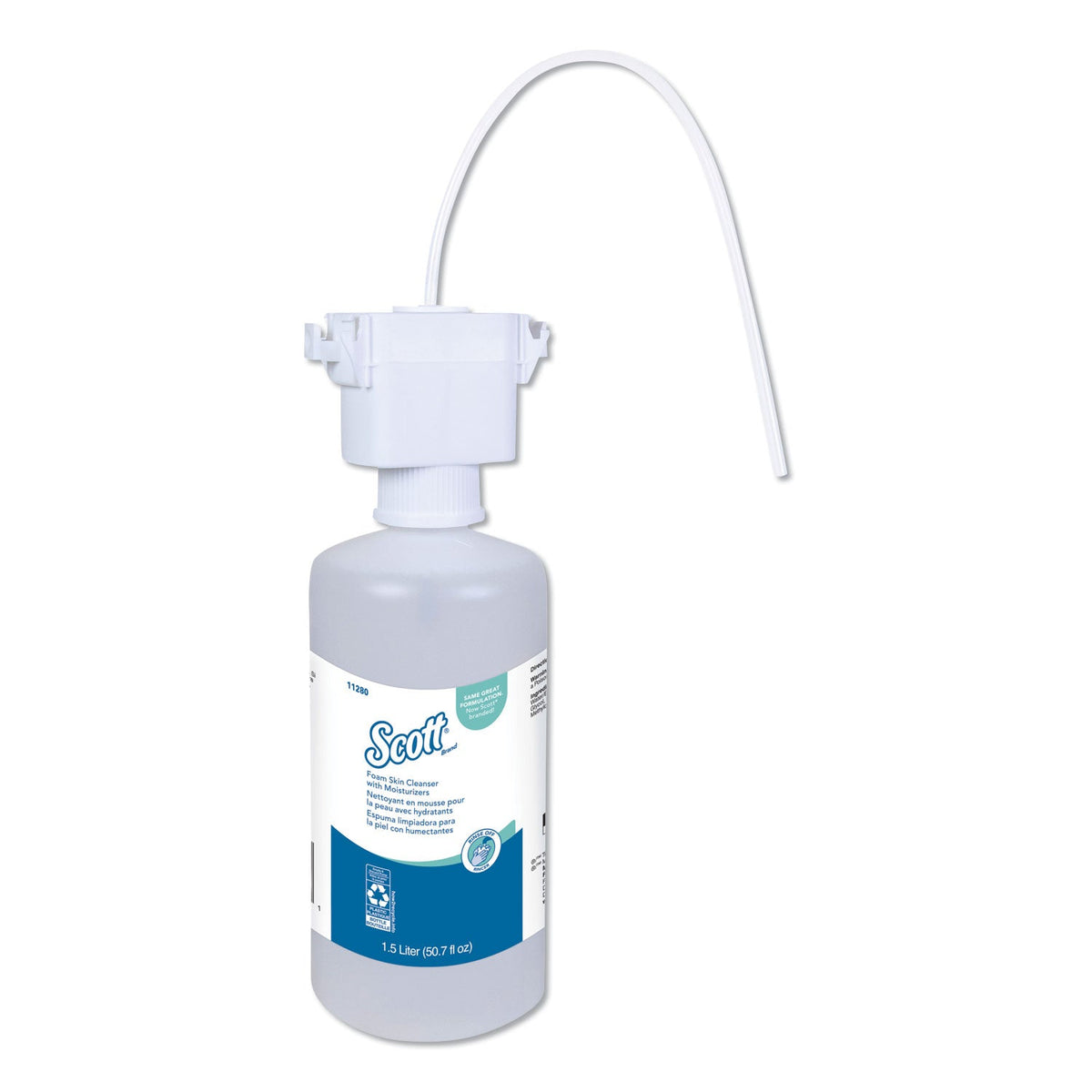 Scott Essential Green Certified Foam Skin Cleanser, Fragrance-Free, 1,500 mL Refill, 2/Carton