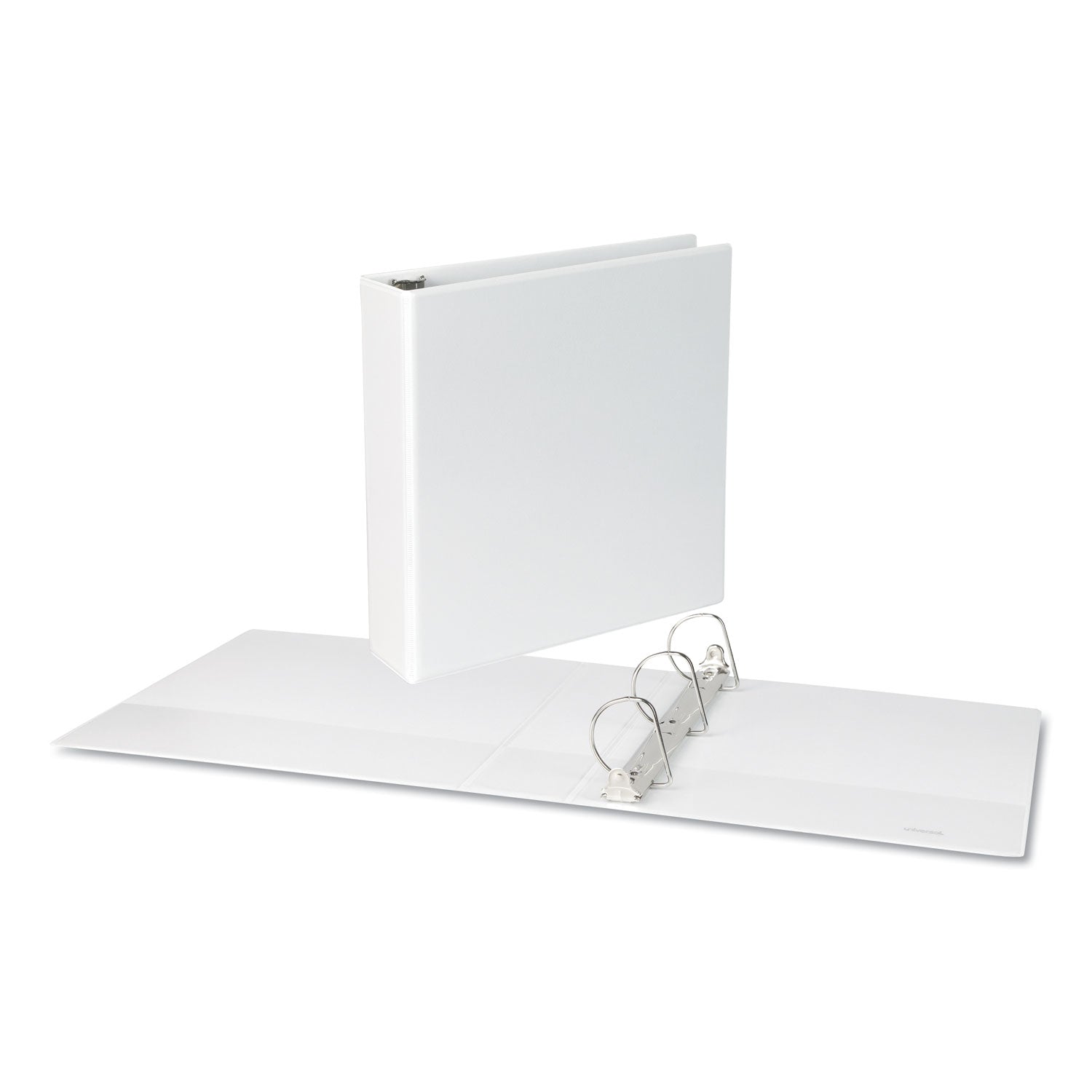 Universal Slant D-Ring View Binder, 3 Rings, 2" Capacity, 11 x 8.5, White