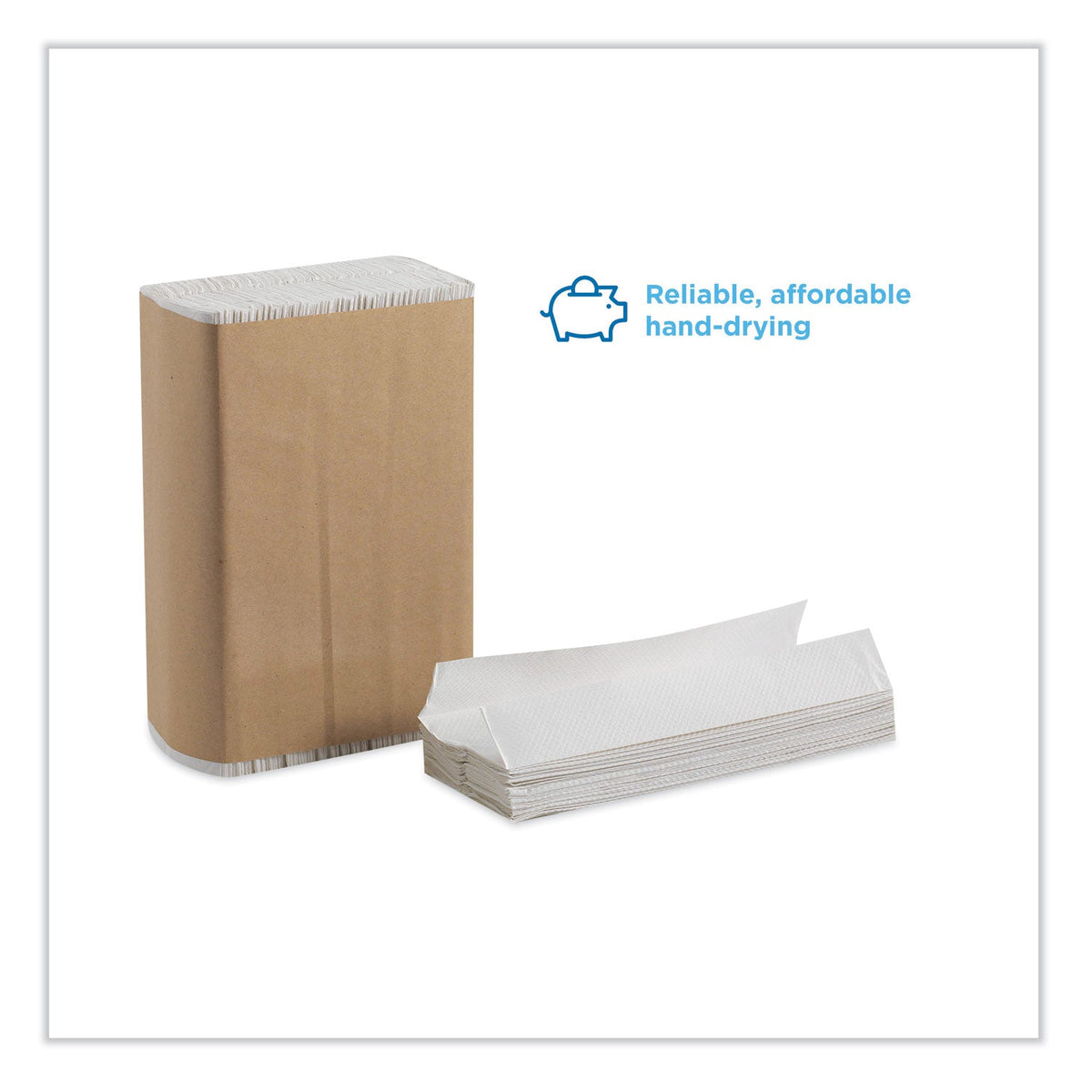 Georgia Pacific Pacific Blue Basic Folded Paper Towel, 9.2 x 9.4, White, 250/Pack, 16 Packs/Carton