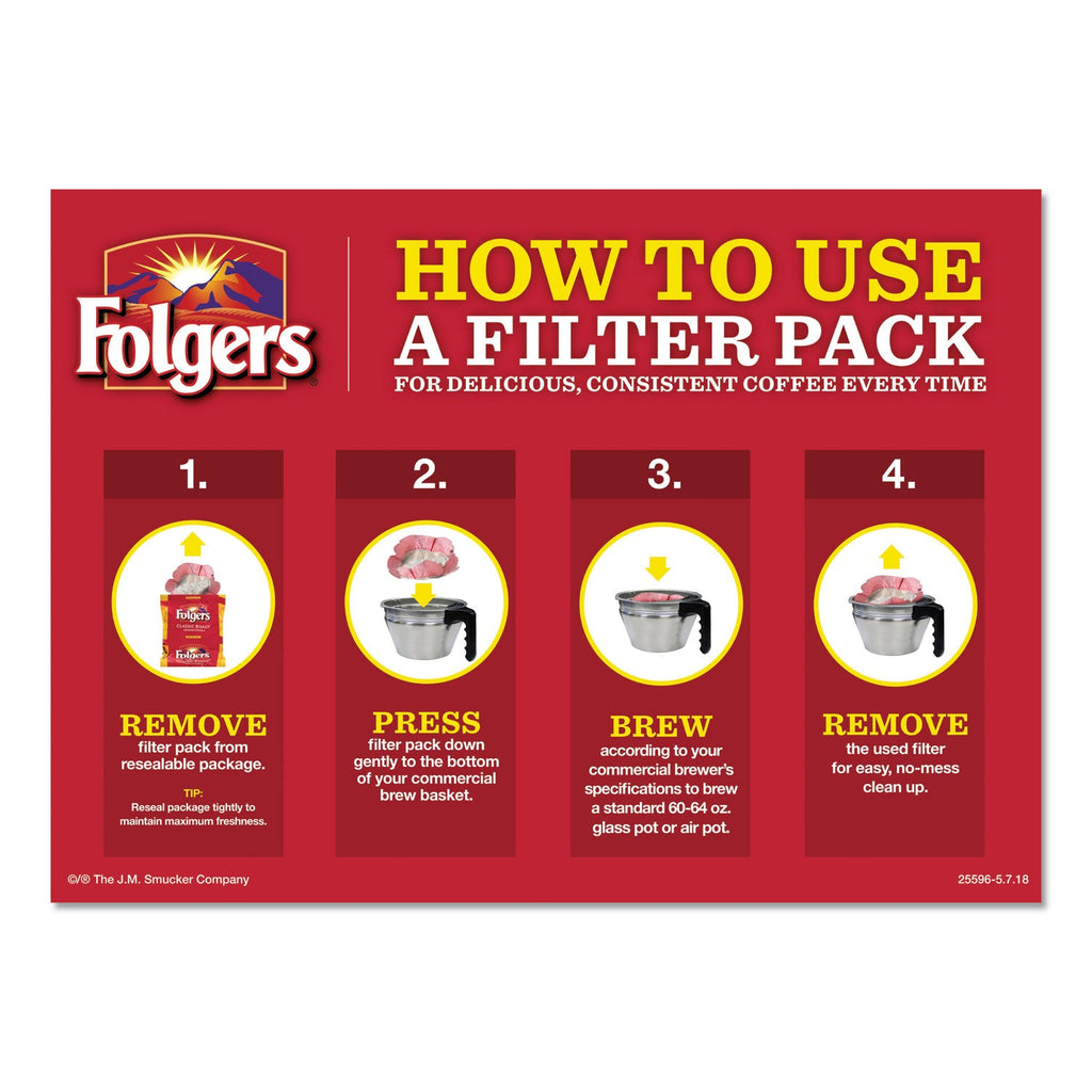 Folgers Coffee Filter Packs, Classic Roast, 1.4 oz Pack, 40/Carton