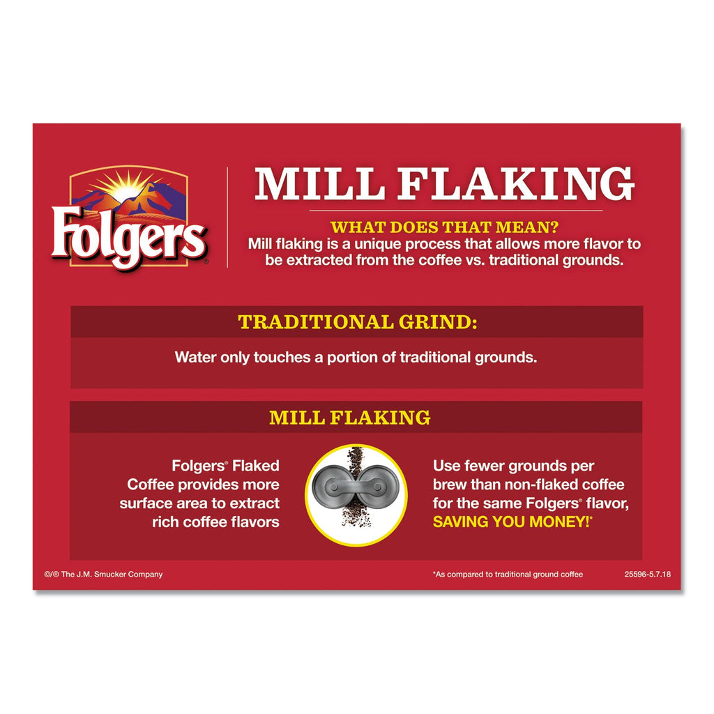 Folgers Coffee Filter Packs, Decaffeinated Classic Roast, 9/10oz, 10/Pack, 4 Packs/Carton