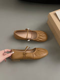 2026 Fall New Silver Mary Jane Loafers, French Gentle Shallow Vamp Flats Women Dress Shoes For Skirts