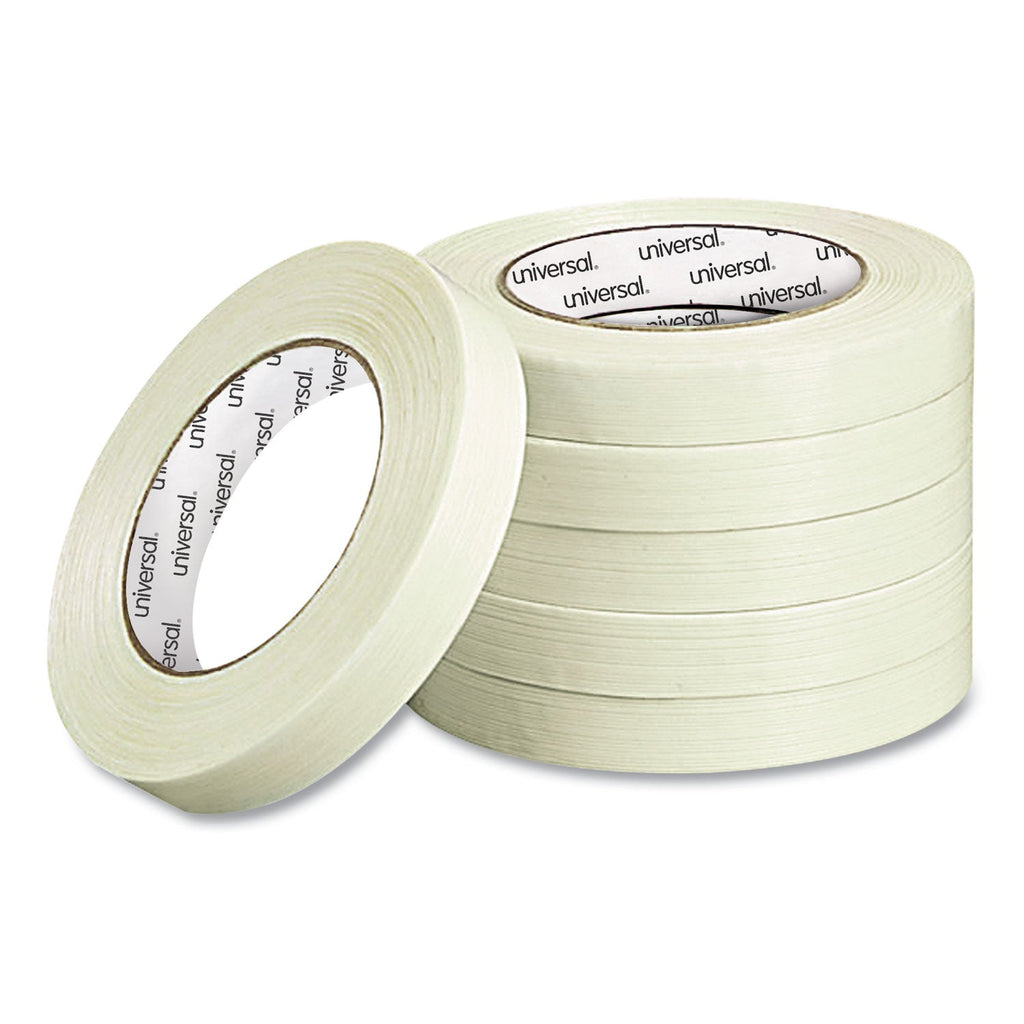 Universal 190# Medium Grade Filament Tape, 3" Core, 18 mm x 54.8 m, Clear