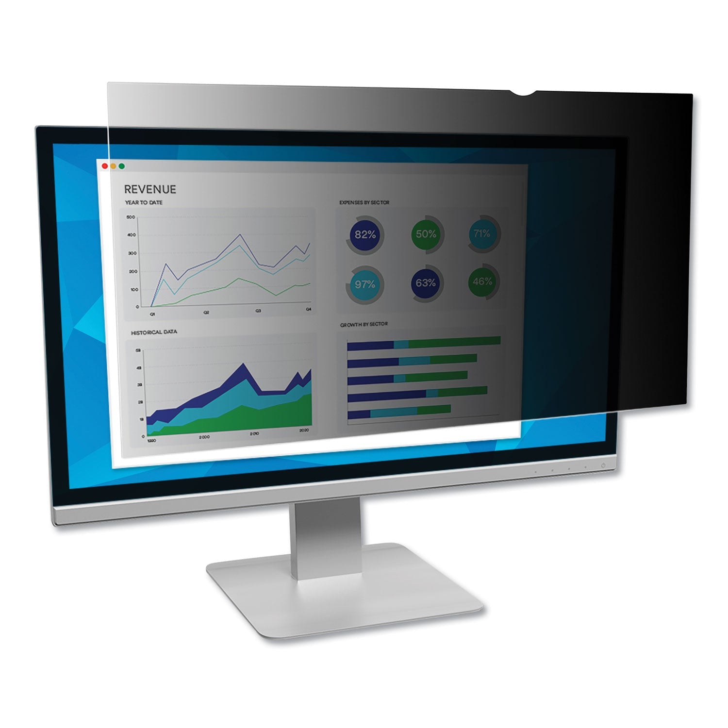 3M Frameless Blackout Privacy Filter for 21.6" Widescreen Monitor, 16:10 Aspect Ratio