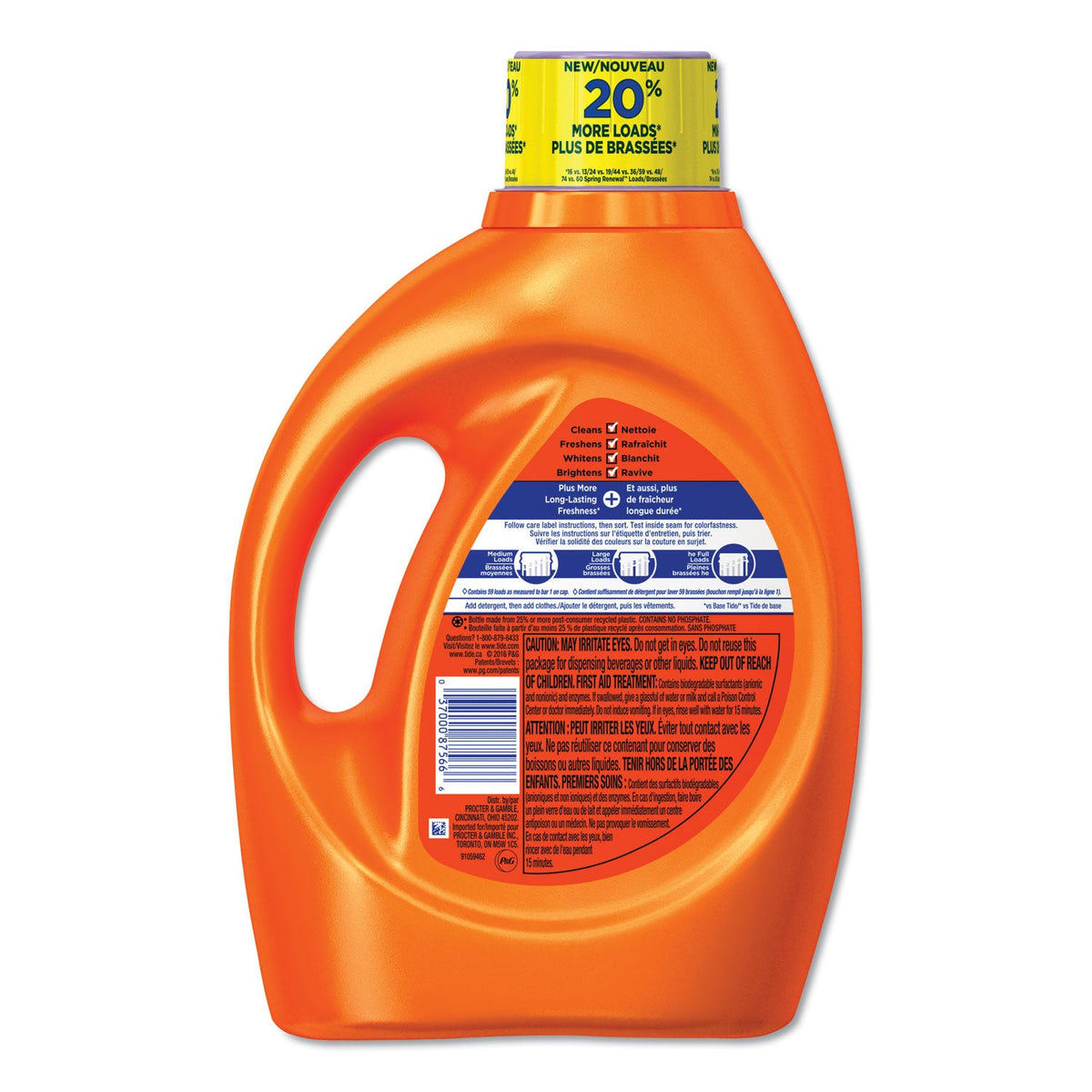 Tide Plus Febreze Liquid Laundry Detergent, Spring and Renewal, 92 oz Bottle