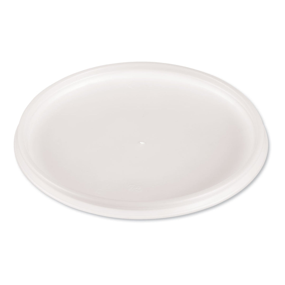 Dart Plastic Lids for Foam Cups, Bowls and Containers, Flat, Vented, Fits 12-60 oz, Translucent, 100/Pack, 5 Packs/Carton