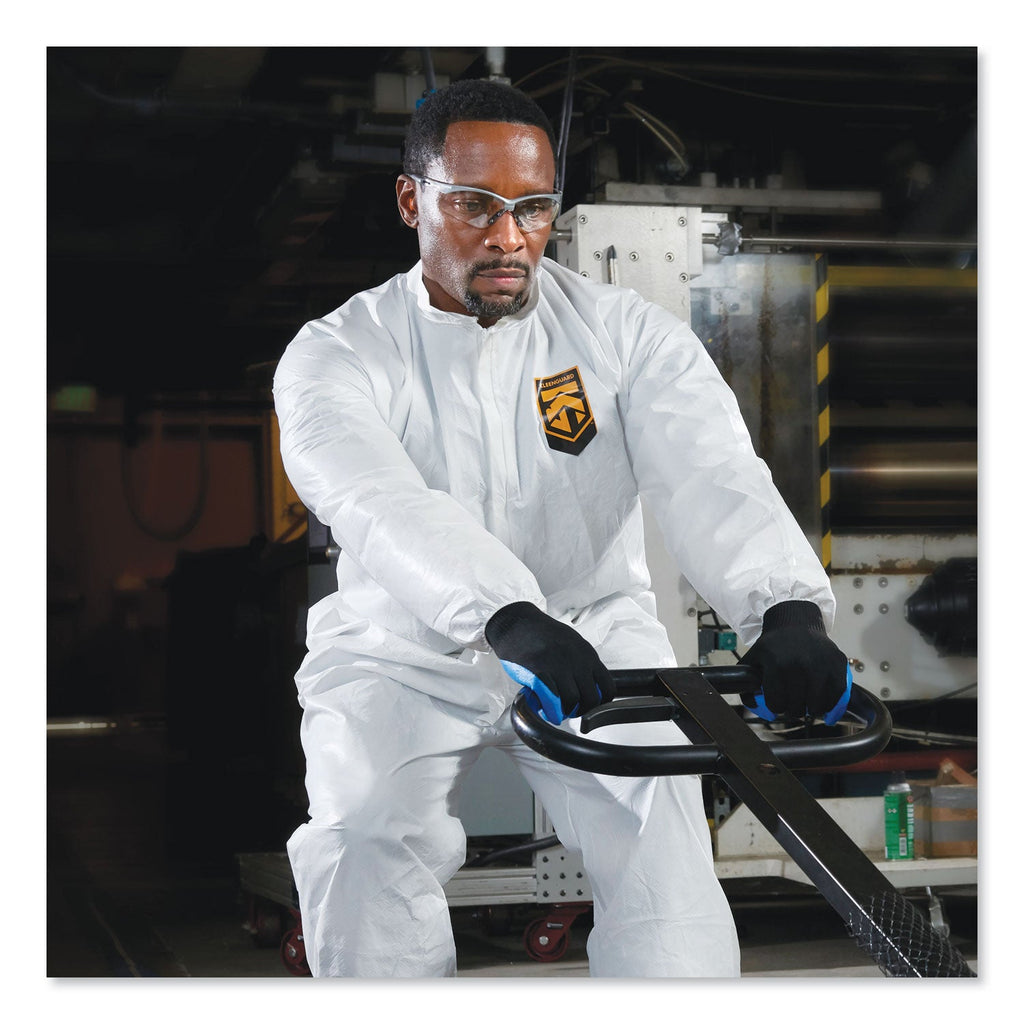 KleenGuard A30 Breathable Particle Protection Coveralls, Large, White, 25/Carton