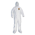 KleenGuard A20 Elastic Back and Ankle Hood and Boot Coveralls, 2X-Large, White, 24/Carton