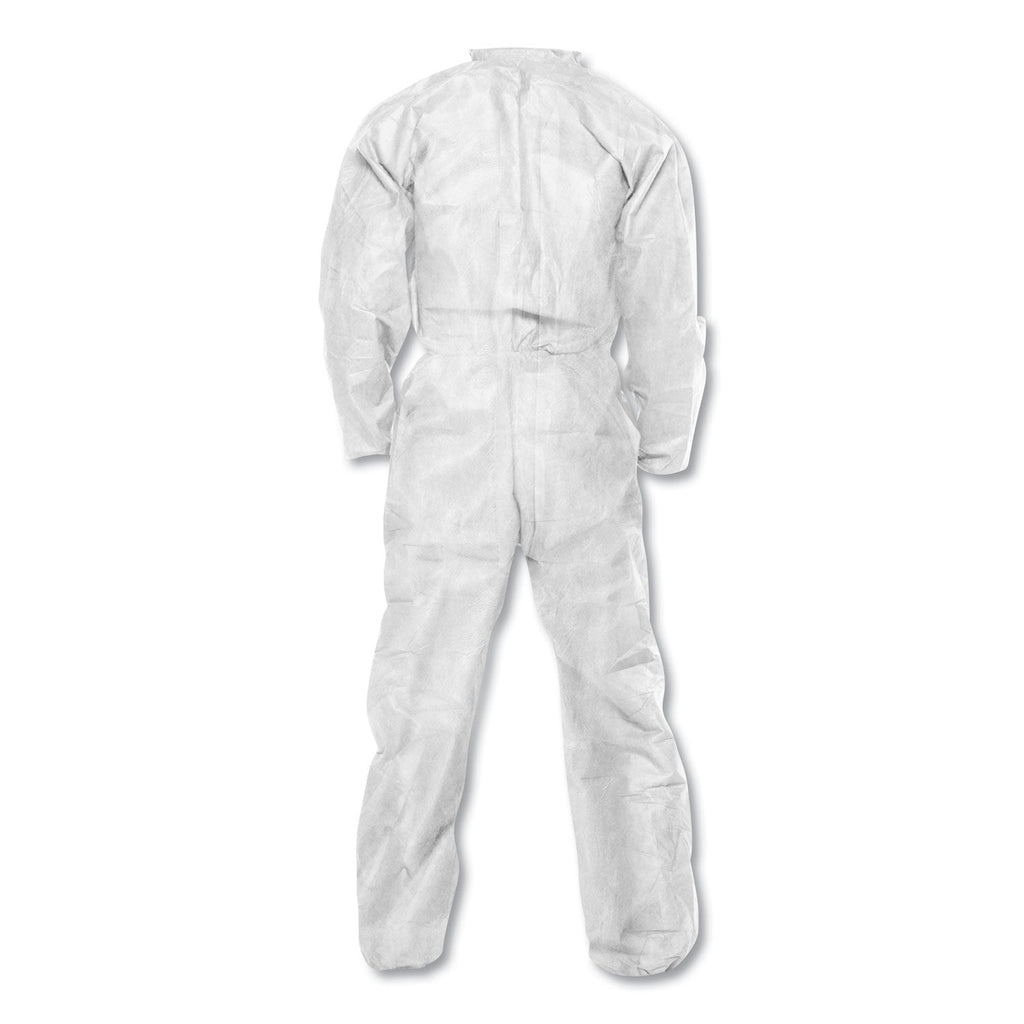 KleenGuard A20 Elastic Back Wrist/Ankle Coveralls, X-Large, White, 24/Carton
