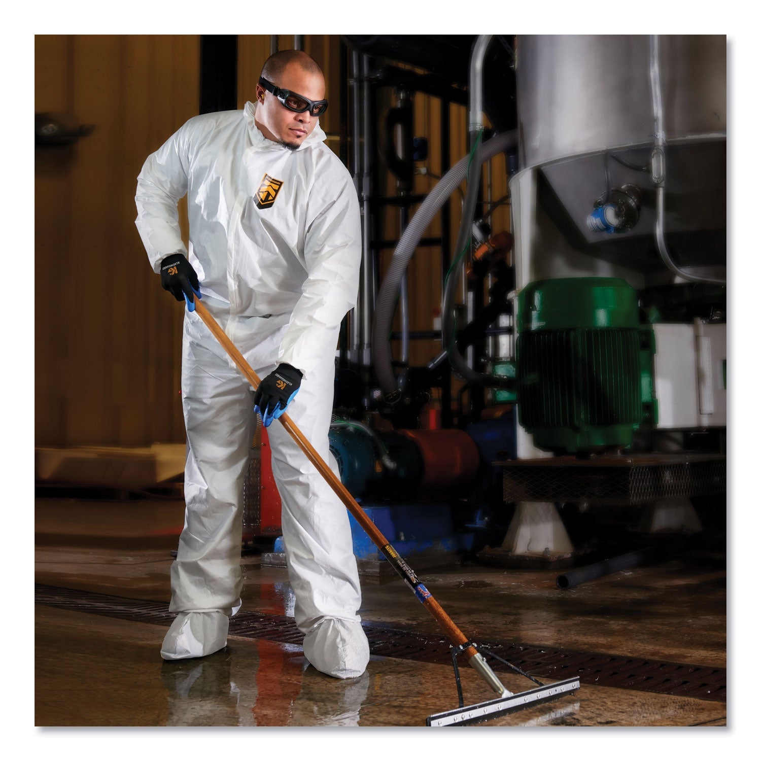 KleenGuard A40 Elastic-Cuff, Ankle, Hood and Boot Coveralls, 2X-Large, White, 25/Carton