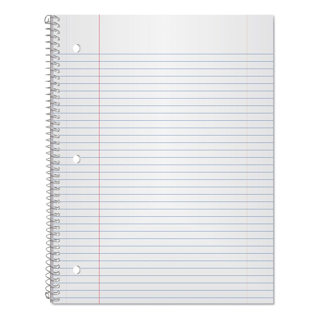 Oxford Coil-Lock Wirebound Notebooks, 3-Hole Punched, 1 Subject, Medium/College Rule, Randomly Assorted Covers, 11 x 8.5, 100 Sheets