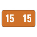 Smead Yearly End Tab File Folder Labels, 15, 0.5 x 1, Brown, 25/Sheet, 10 Sheets/Pack