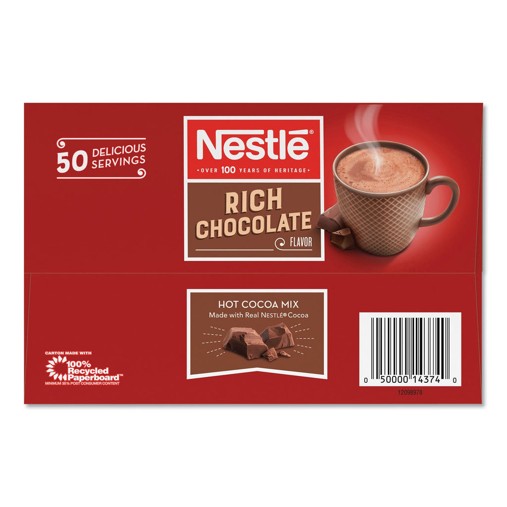 Nestlé Hot Cocoa Mix, Rich Chocolate, 0.71 oz Packets, 50/Box, 6 Box/Carton