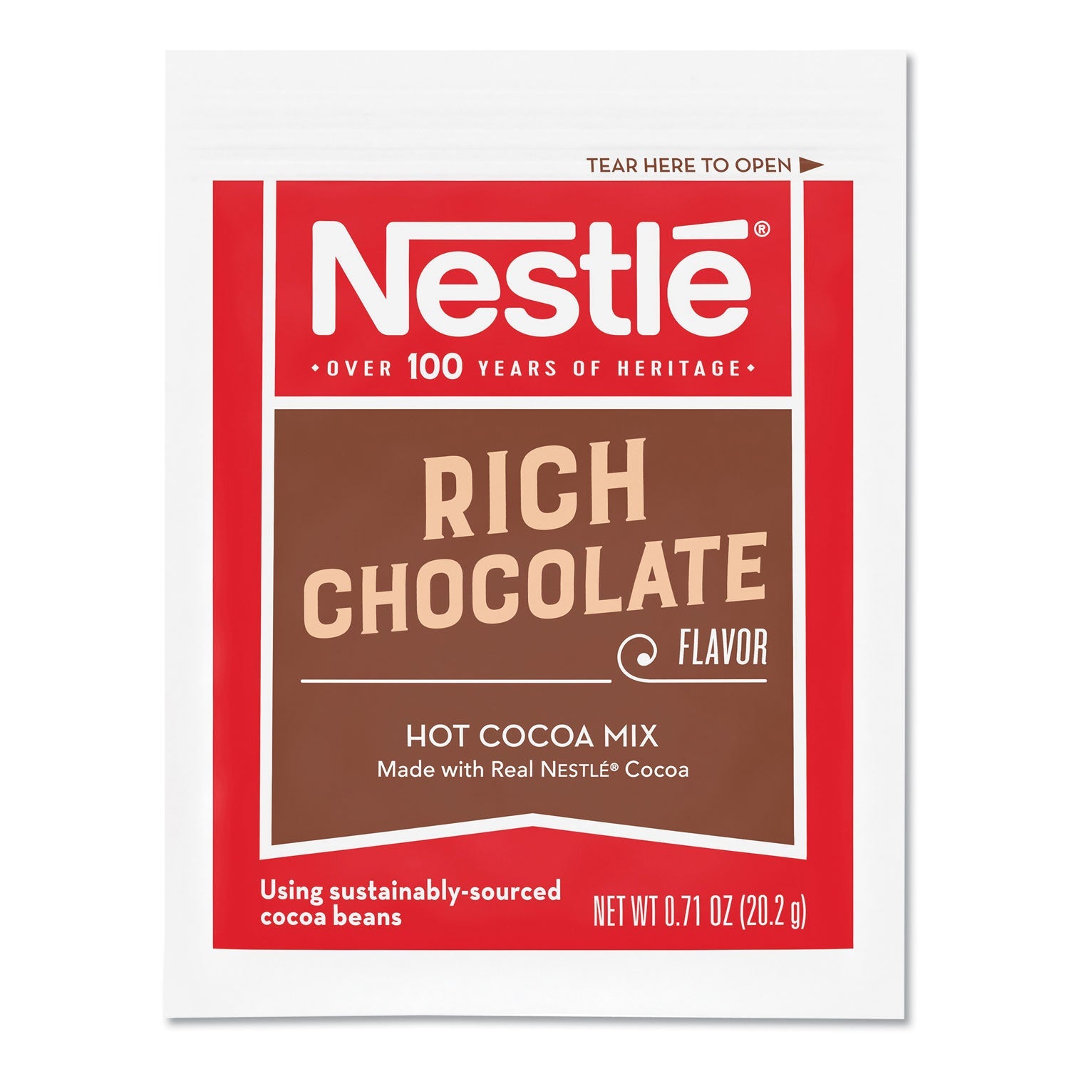 Nestlé Hot Cocoa Mix, Rich Chocolate, 0.71 oz Packets, 50/Box, 6 Box/Carton