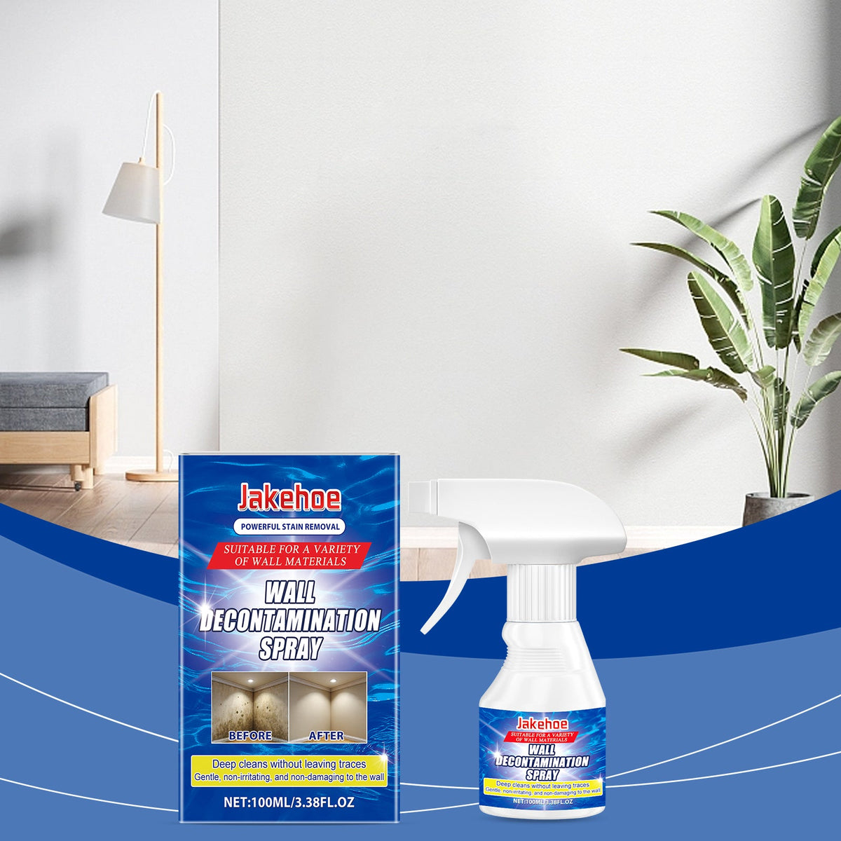 Wall Decontamination Spray Wall Cleaning Water Stains Stains Bathroom Bathroom Polishing Cleaner
